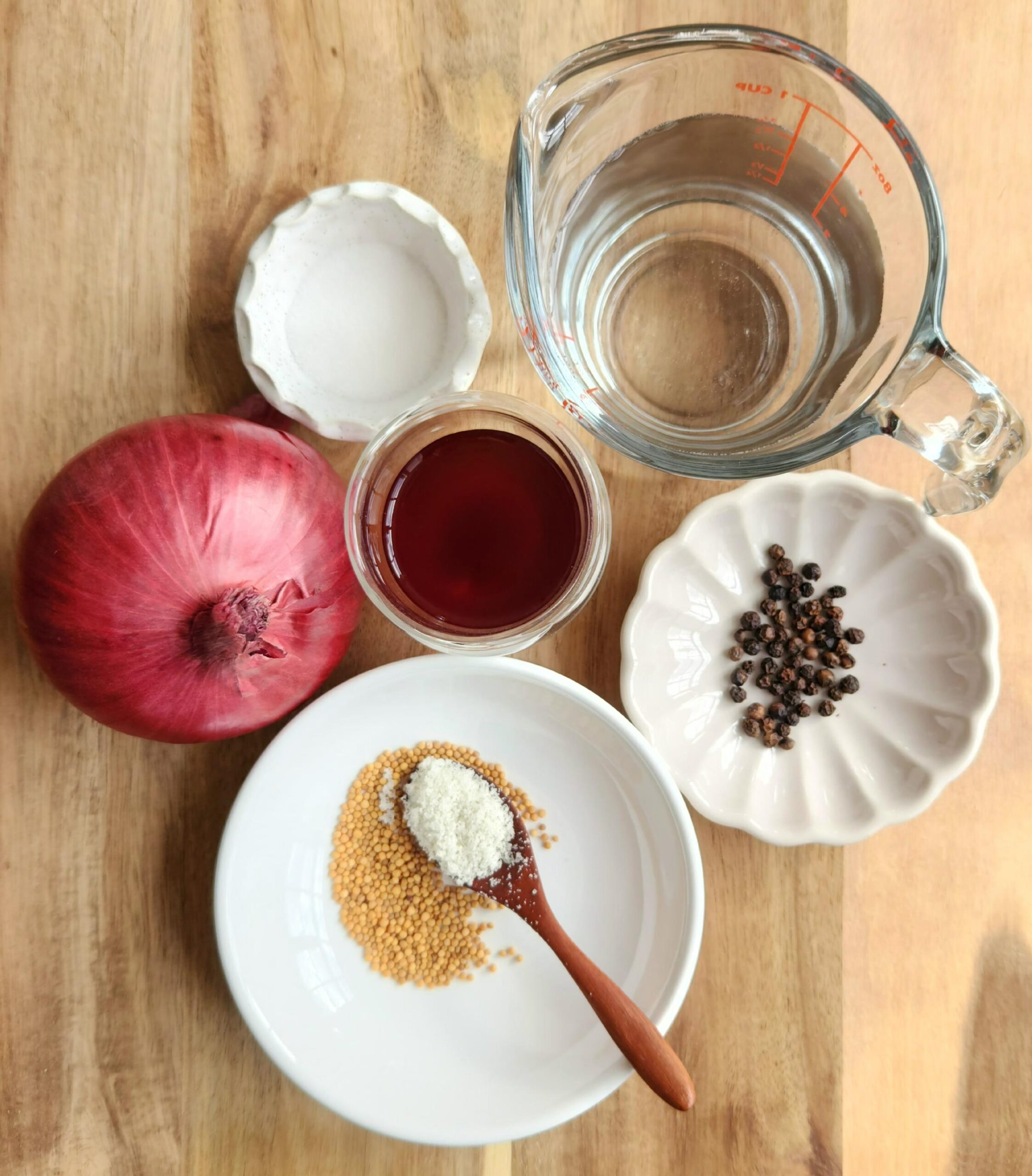 ingredients for quick pickled red onions