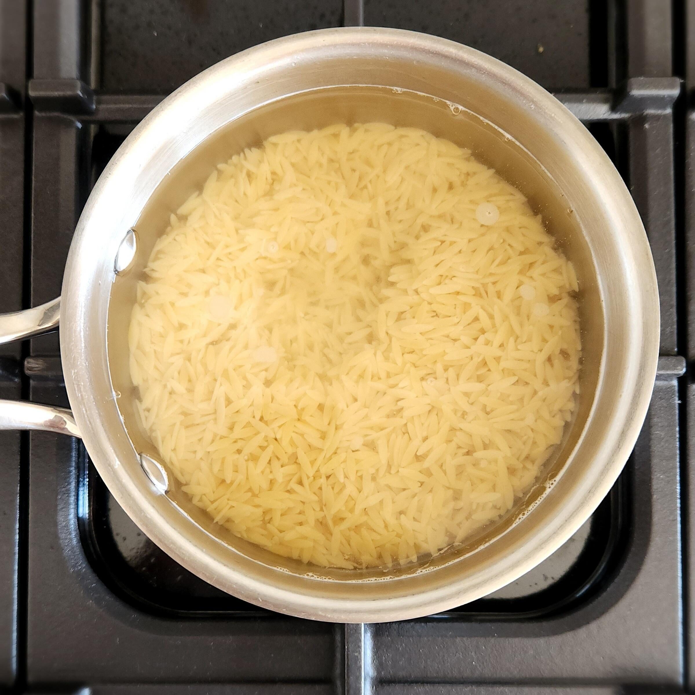 pasta cooking in a pot